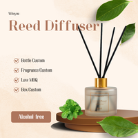 Diffuseur de parfum carré de luxe Witoyou 500 ml en gros avec bâtonnets et couvercle en bois pour la Saint-Valentin et les cadeaux de fêtes