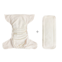 2020 Offre Spéciale tête ronde collet carré nouveau design doux doux réutilisable réutilisable couche-culotte bébé en bambou avec absorbent insert en bambou