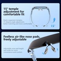 ENMESI V30 Lunettes intelligentes 3D AR, casque compatible Steam (ordinateur/téléphone), non VR, appareil tout-en-un, traduction IA
