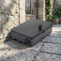 Boîte à appâts légère et portable pour souris, station d'appât pliable pour rats avec chaîne de sécurité pour le jardin