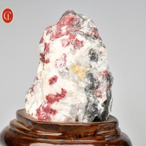 천연 적색 주홍석 크리스탈 표본 원석 매트릭스 포함 - 치유 에너지 스톤 미네랄 컬렉션 장식 - Product Image 3