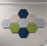Panneaux Acoustiques Hexagonaux en Feutre de Polyester Personnalisables Rainurés en V, Couleurs Riches, Absorbants le Bruit, pour Décoration Murale Intérieure