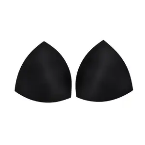 New fashion solid color Triangle high density Breathable foam molded bra filler inserted into swimsuit bra cup