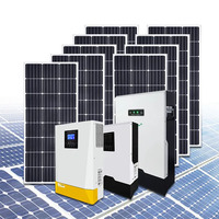 Systèmes solaires 5KW 10KW 15KW 20KW 25KW 30KW pour maisons, kits de systèmes de stockage d'énergie solaire 220V pour fermes
