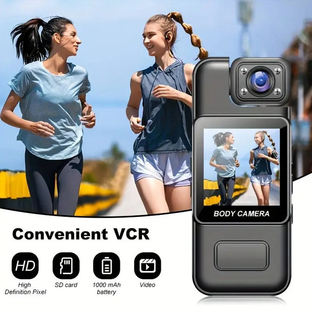 WIFI Body Camera With HD IPS Screen Rotatable Len and Back Clip Full HD Body Worn Camera Wearable Pocket Bodycam Camcorder