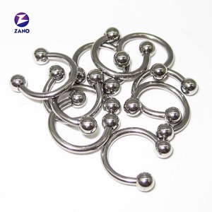 Anneaux de lèvre classiques en acier chirurgical 316L, barbell circulaire fer à cheval, bijoux de piercing corporel plaqué or pour cadeau de mariage ou de fiançailles - Product Image 3