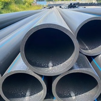 Tuyau d'eau PE100 HDPE de grand diamètre PN16 SDR11 16 bars, tuyau de pression en polyéthylène pour l'alimentation en eau municipale