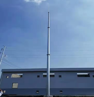 Tour de télécommunication monotube en acier pour antennes 4G 5G, galvanisée à chaud, levage par pompe pneumatique pour réseau de télécommunications extérieur