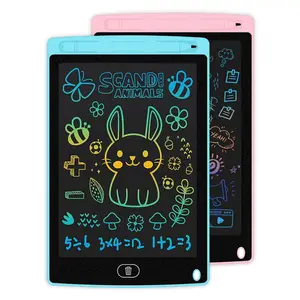 Lcd Schrijven Tablet Tekening Pads Voor Kinderen 8.5 Inch Kleurrijke Lijnen Doodle Krabbel Boards Educatief Speelgoed Memo Pads Roze Blauw