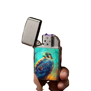 France Wholesale Rechargeable USB Cigarette <b>Lighter</b> <b>Windproof</b> Coil Slim Portable Pen Design Smoking Bar - Product Image 4