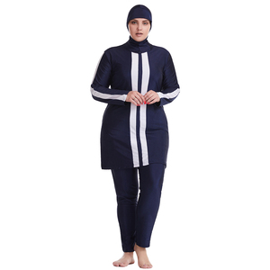 Nuovo Costume da Bagno Islamico per Donne Musulmane Taglie Forti, Traspirante e ad Asciugatura Rapida, Maniche Tre Quarti, Stampa Mediorientale, Abbigliamento da Spiaggia - Product Image 3