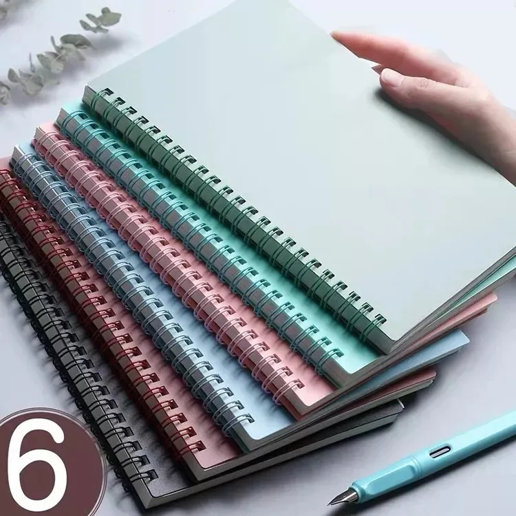 Benutzer definierte PVC gedruckt personal isierte Schüler Papier Spiral Tagebuch Tagebücher Notizbücher