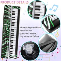 Clavier Gonflable Zèbre Amusant - Jouet Piano Électronique en PVC pour Fêtes Musicales et Spectacles Scéniques