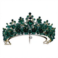BELLEWORLD Couronne Tiara Vintage Baroque Royale en Cristal, Accessoire de Cheveux de Mariage de Luxe, Alliage Plaqué Or, Strass, pour Mariée et Princesse