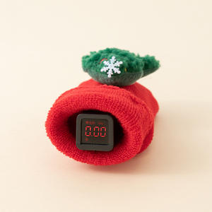 Nouvelles chaussettes en coton rouge en molleton pour l'hiver, chaudes, pour les fêtes, Père Noël, pour filles, garçons, bébés, chaussons pour nouveau-nés, chaussons <span class=keywords><strong>tricot</strong></span>és à tige haute - Product Image 4