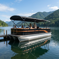 Bateau ponton en aluminium soudé haute vitesse de 7,5 m (25 pieds) pour 10-12 personnes, yacht sportif pour le tourisme, propulsé au diesel
