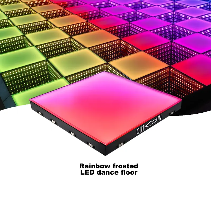 Igracelite regenbogen gefrostet magnetisch im freien interaktiv LED Tanzfläche-Effekt für Weihnachten Hochzeit Party Tanz Disco Bar