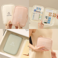Sac de rangement de médicaments de voyage tendance avec fermeture éclair, sac de rangement portable pour médicaments, trousse de premiers secours multi-usage pour dortoir étudiant