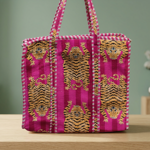 Sacs fourre-tout en coton brodés et imprimés à la main, motif indien traditionnel, faits à la main, grande capacité, pour voyage, nourriture, bijoux - Product Image 2