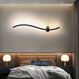 Modern Traditional LED <b>Outdoor</b> S-Shape Long <b>Strip</b> Wall <b>Lights</b> Touch Control Dimmable 5000K Daylight Aluminum - Product Image 3