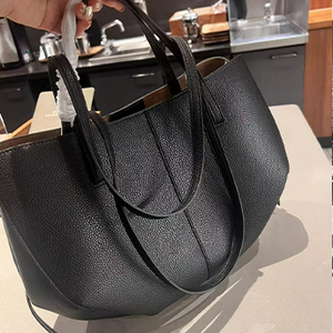 Sac à main pour <span class=keywords><strong>femme</strong></span> de grande taille en cuir de vachette de haute qualité, sac de <span class=keywords><strong>marque</strong></span> sans étiquette, sac de luxe en cuir véritable, sac fourre-tout pour <span class=keywords><strong>femme</strong></span> - Product Image 3