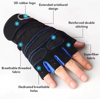 Gants de sport professionnel avec logo personnalisé de haute qualité, musculation, musculation, haltérophilie, fitness, demi-doigts