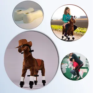 Rocking Horse đồ chơi cho trẻ em cưỡi Pony Lừa Đi Xe đồ chơi cơ khí ngựa sang trọng đi xe trên động vật đồ chơi cho trẻ em tập thể dục