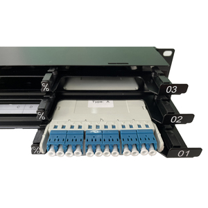 19 inch 144 lõi MPO MTP Rack mount fiber optic Patch Panel với 4 cái OM3 MTP để LC Cassette sợi quang Patch Panel - Product Image 4