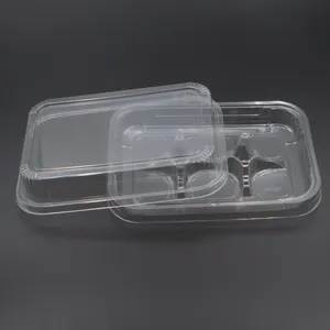 Kotak kemasan roti clamshell transparan kustom untuk buah dan sayuran segar