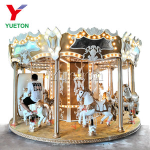 16 posti popolare Luna Park attrezzature cina antico rosa Merry Go giostre giostre in vendita - Product Image 3