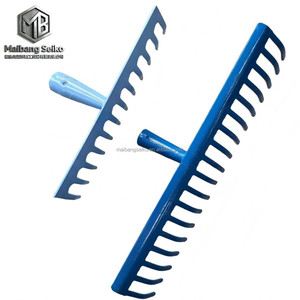 Râteau à aiguilles <span class=keywords><strong>de</strong></span> <span class=keywords><strong>pin</strong></span> 22 dents, orange et vert, pour désherbage moderne, mini-désherbeur électrique, râteau à feu 12 dents pour bassin, lac, barrage - Product Image 3