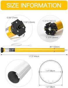 มอเตอร์ม่านไฟฟ้าอัจฉริยะ WiFi ขนาดท่อ 38 มม. ควบคุมผ่านแอป Alexa และ <span class=keywords><strong>Google</strong></span> Home เงียบ 30 เดซิเบล ตั้งเวลาได้ 30 นาที สำหรับม่านม้วนแบบ Zebra และ Roman - Product Image 5
