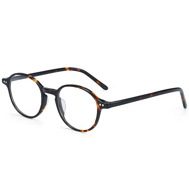 Fashion Acetate Anti Blue Rays Radiation Blocking Glasses Small Round Mobile Phone Computer Eyeglasses For Men Women