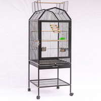 Cage à oiseaux en métal de grande taille, grande cage pour oiseaux, cage pour perroquets, cage pour animaux de compagnie, cage de transport, cage à oiseaux pliable de grande taille