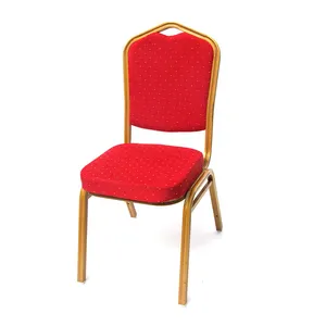 New Design Banquet Hotel Aluminum Chair Comfortable Excellent Church Hotel Indoor Metal Iron Dining Banquet Chair