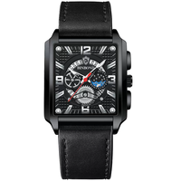 Relojes de Cuarzo Deportivos Multifuncionales con Luz Nocturna y Calendario Cuadrado Retro para Hombre, Resistentes al Agua, Venta al Por Mayor Binbond