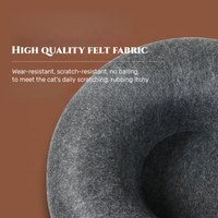 Nouveau design d'accessoires pour animaux de compagnie : Tunnels de jeu lavables pour chats, lit tunnel en feutre pour chats, maison pour animaux de compagnie, lit donut pour animaux de compagnie