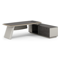 Nouveau bureau de direction moderne personnalisé gris en bois, design contemporain, pour usage commercial et villa, facile à assembler