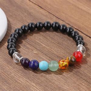 Pulsera de Cuentas de Piedra Natural de 8mm con Grabado de Animales Estilo Melad para Hombre y Mujer, Cordón Elástico, Venta Caliente DIY - Product Image 3