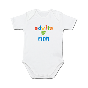 Body per neonati personalizzato con logo + nome del bambino stampato a partire da 25 pezzi - Product Image 1