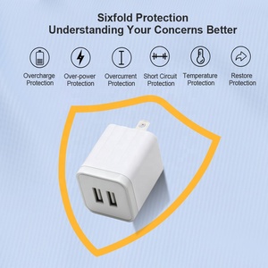 Caricatore da Muro HNT 10.5W con Doppia Porta USB-A, Ricarica Rapida PD 3.0, Adattatore di Alimentazione Portatile per iPhone Samsung, Certificato FCC - Product Image 5
