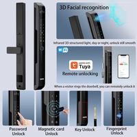 XSDTS D01 compatible avec la serrure de porte numérique à empreinte digitale Tuya, étanche IP65, reconnaissance faciale 3D, verrouillage automatique pour porte en acier, caméra de serrure intelligente