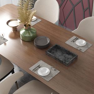 Vente en gros de sets de table tissés antidérapants résistants à la chaleur pour décoration de mariage personnalisés, napperon en <span class=keywords><strong>vinyle</strong></span> PVC lavable pour la maison, la <span class=keywords><strong>cuisine</strong></span> et la table à manger - Product Image 6