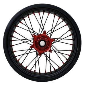 Llantas de rueda mate Ruedas Supermoto de dos colores Delanteras 3,5-<span class=keywords><strong>17</strong></span>/Traseras 4,5-<span class=keywords><strong>17</strong></span> Aleación de aluminio Nueva pieza de motocicleta - Product Image 5