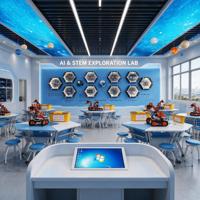 Équipement éducatif interactif IA avancé : Solution de laboratoire STEM pour les projets scientifiques et d'ingénierie scolaires