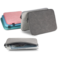 Sac pour ordinateur portable en cuir PU de 11, 13,3, 14, 15,6 pouces, étui pour tablette, pochette de rangement, sacs pour ordinateur, housse pour ordinateur portable imperméable