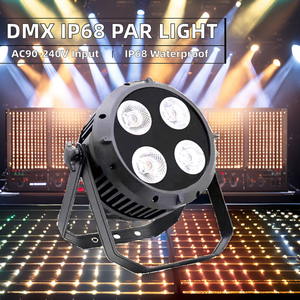 Professionale 200W 4-eye 4x50W COB PAR LED faretto DMX IP68 esterno impermeabile caldo + freddo bianco effetto fascio di luce corpo in alluminio - Product Image 3