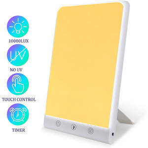 <span class=keywords><strong>Lampe</strong></span> de table de <span class=keywords><strong>luminothérapie</strong></span> LED SAD sans UV, 10 000 lux, blanc brillant, avec support détachable, montable au mur - Product Image 2