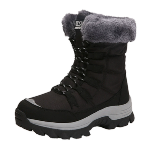 Venta Directa de Fábrica, Botas de Nieve Antideslizantes para Mujer, Talla Grande, Botas de Nieve Personalizadas para Deportes, Senderismo, con Cordones, Zapatos de Invierno para Mujer - Product Image 1