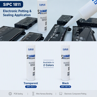 Elaplus Black Transparent Silicone Sealant untuk Isolasi Elektronik Anti Corona Dielektrik Tinggi Daya Tahan Lama Pencahayaan LED